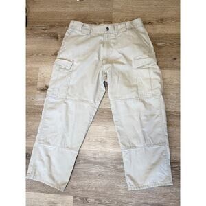 5.11 Tactical Series Mens‎ Cargo Wide Leg Khaki Rip Stop Hiking Outdoors Utility